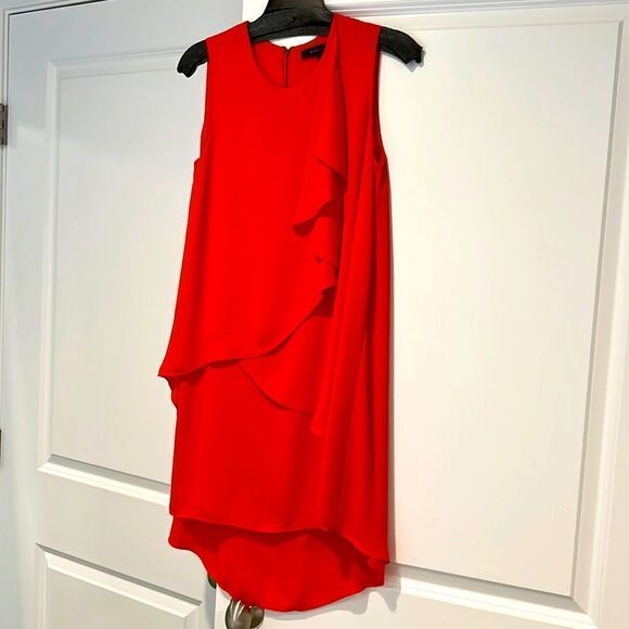 BCBG MaxAzria mini dress, color orange red, great condition, size XS - Picture 1 of 5